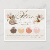 Attire Dress Code Floral Boho Western Hat Wedding Enclosure Card (Front)