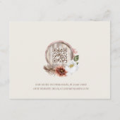 Attire Dress Code Floral Boho Western Hat Wedding Enclosure Card (Back)