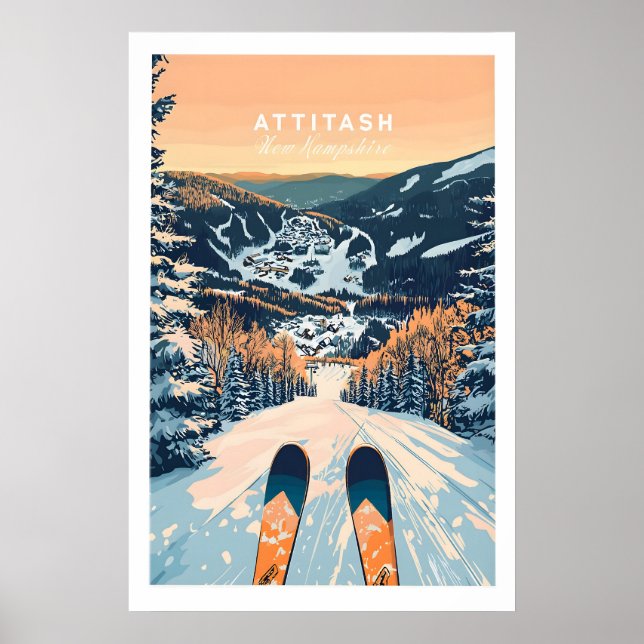 Attitash Ski Wall Art Poster 1 (Front)
