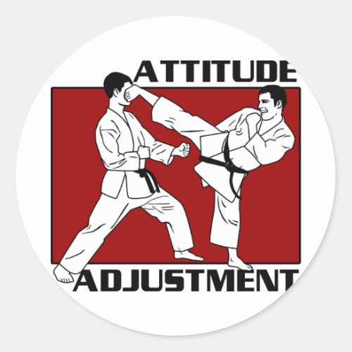 Attitude Adjustment Classic Round Sticker