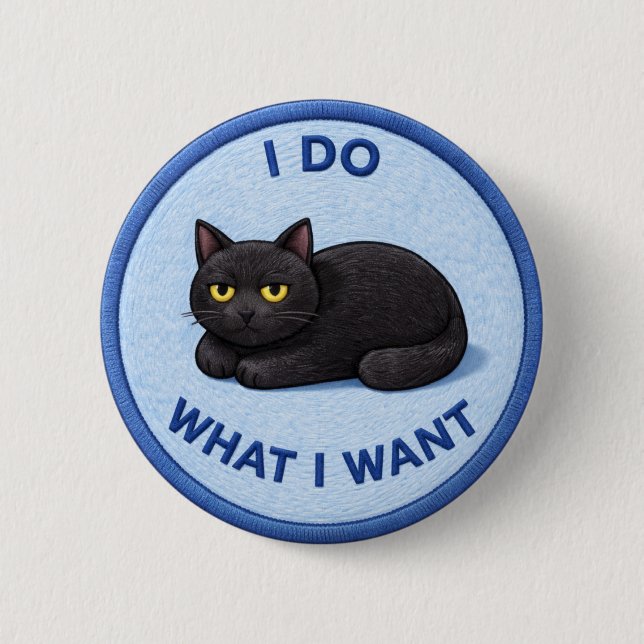 Attitude Cat Button (Front)