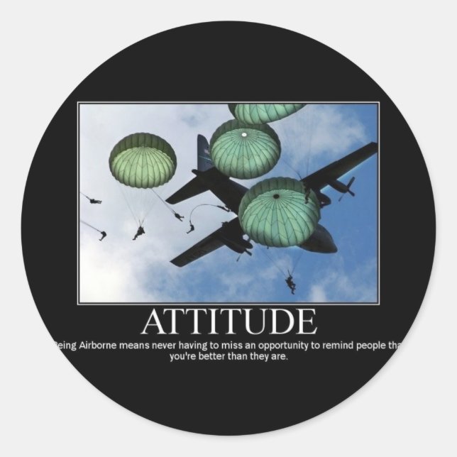 ATTITUDE CLASSIC ROUND STICKER (Front)