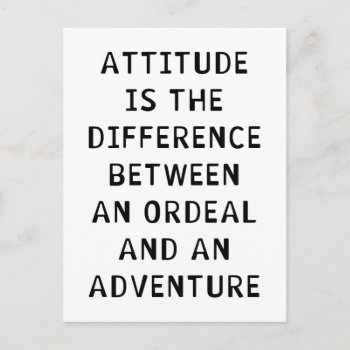 Attitude Difference Postcard by LabelMeHappy at Zazzle
