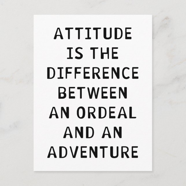 Attitude Difference Postcard (Front)