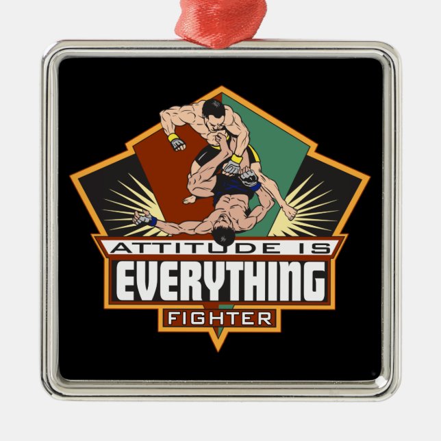 Attitude Fighter Metal Ornament (Front)