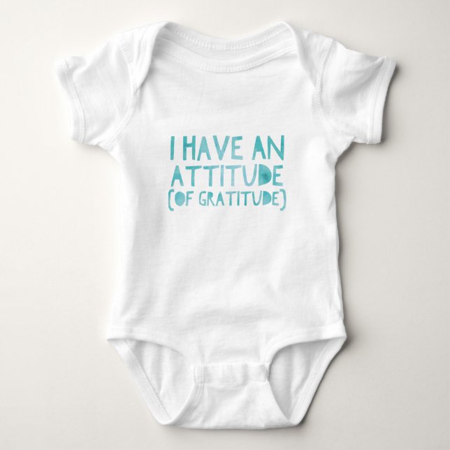 Attitude Gratitude Recovery Detox AA Baby Bodysuit (Front)