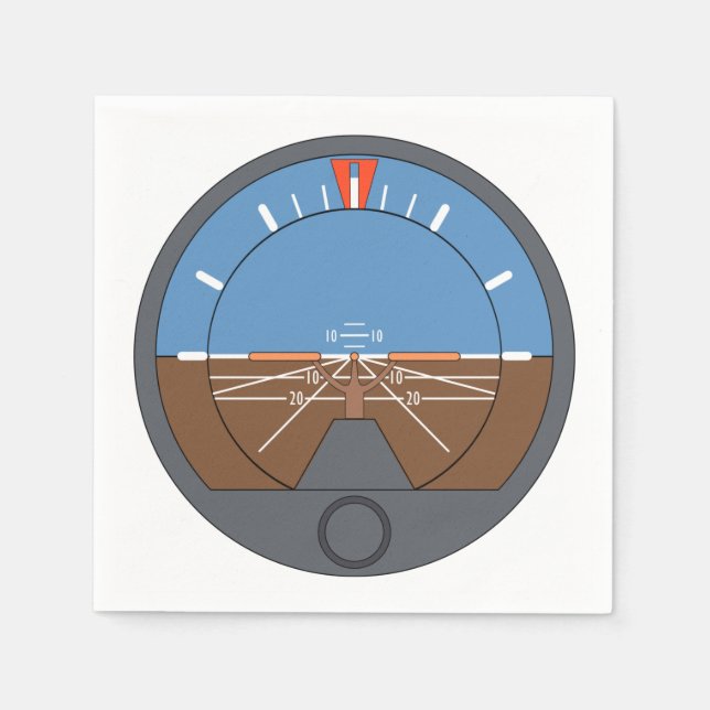 Attitude Indicator Aircraft Flight Instrument Napkins (Front)