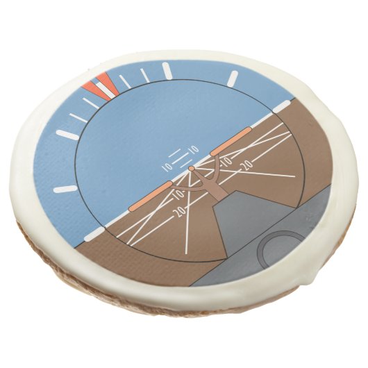 Attitude Indicator Aircraft Flight Instrument Sugar Cookie (Angled)