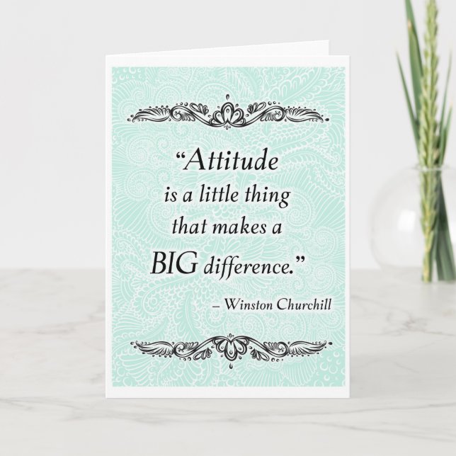 Attitude is a little thing - Positive Quote´s Card (Front)