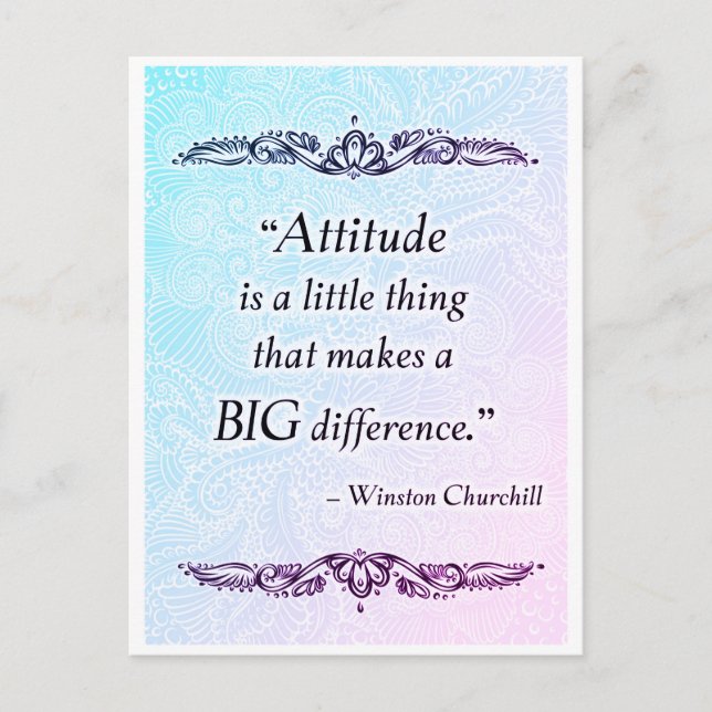 Attitude is a little thing - Positive Quote´s Postcard (Front)