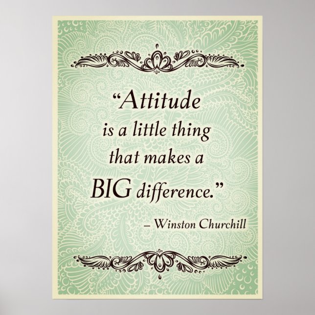 Attitude is a little thing - Positive Quote´s Poster (Front)