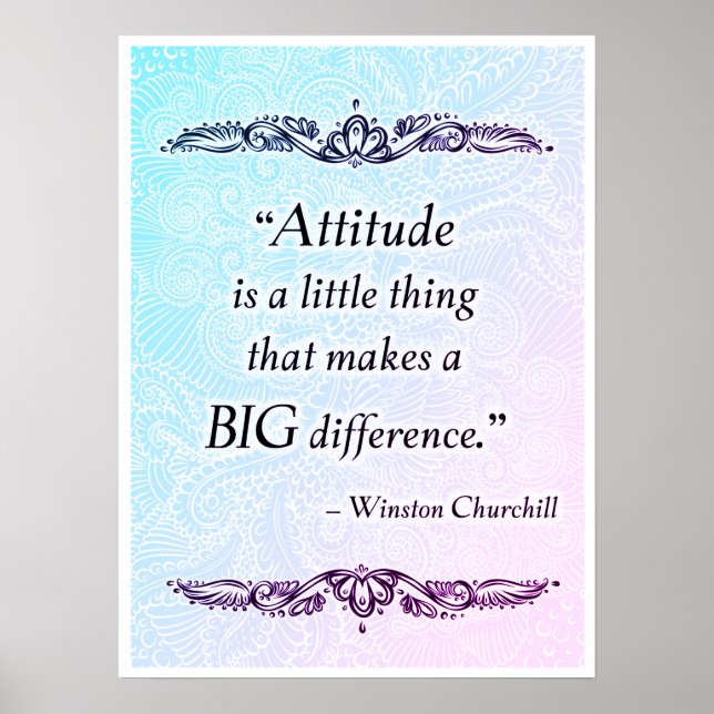 Attitude is a little thing - Positive Quote´s Poster (Front)