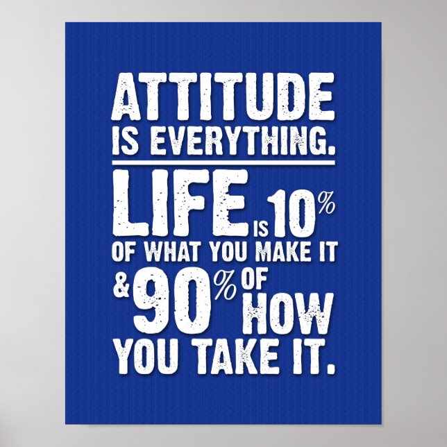 Attitude is Everything Poster - Blue (Front)