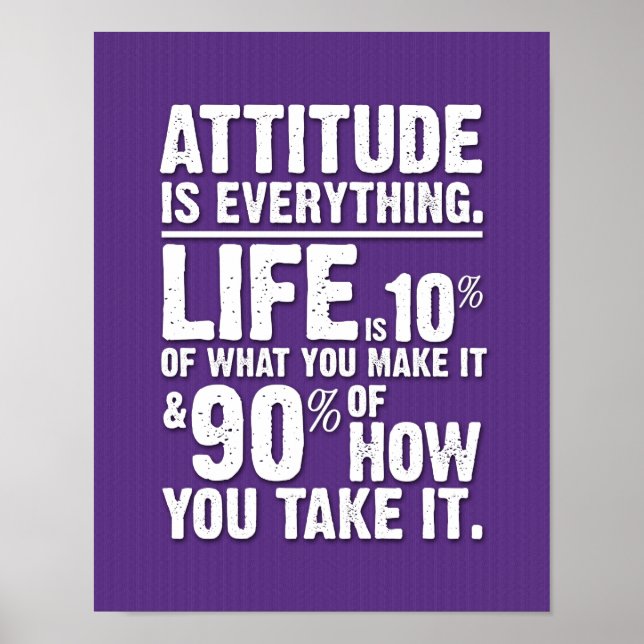 Attitude is Everything Poster - Purple (Front)