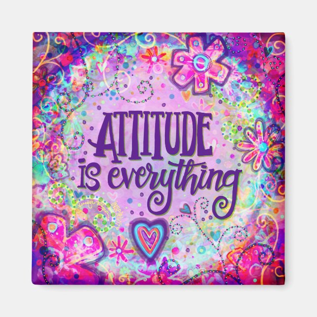 Attitude is Everything Pretty Pink Inspirivity Magnet (Front)