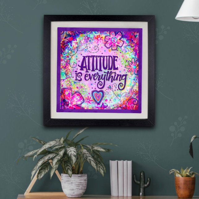 Attitude is Everything Pretty Pink Photo Print (Creator Uploaded)