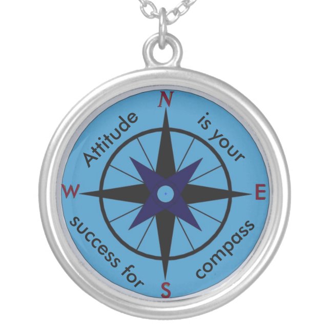 Attitude is your compass for success necklace (Front)