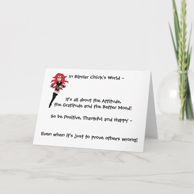 Attitude Letterpress Thank You Card (Front)