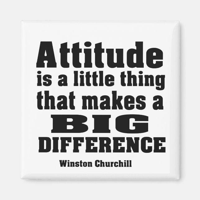 Attitude makes a big difference magnet (Front)