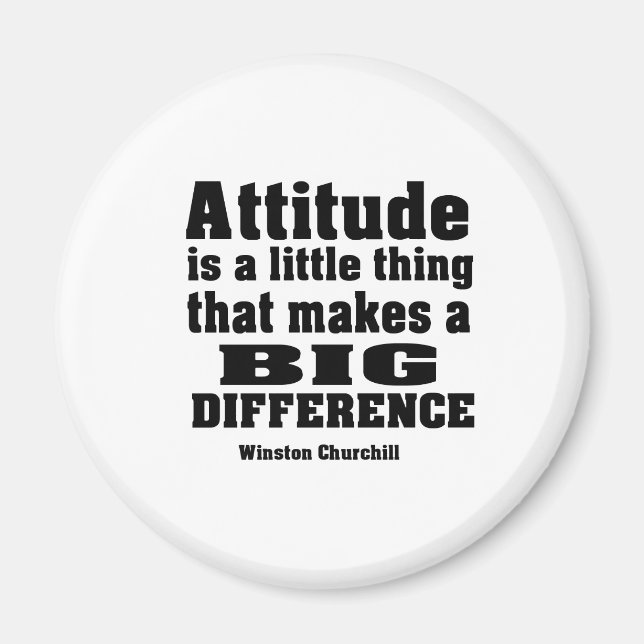 Attitude makes a big difference magnet (Front)