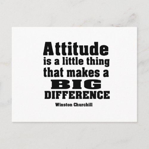 Attitude makes a big difference postcard