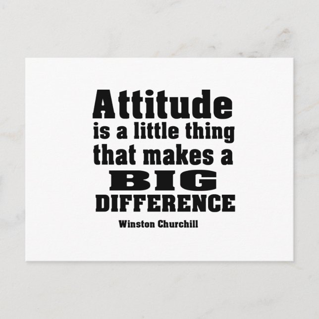 Attitude makes a big difference postcard (Front)