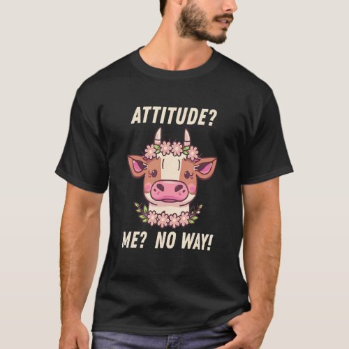 Attitude Me No Way Heifer   Cow T_Shirt