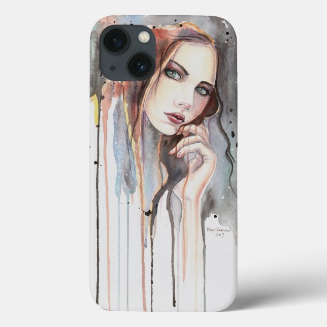 Attitude Modern Art Portrait of a Woman Case-Mate iPhone Case (Back)
