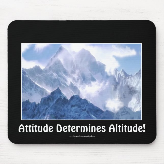 ATTITUDE Mountain Range Motivational Mousepad (Front)