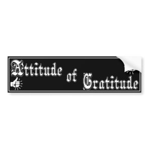 Attitude of Gratitude AA/NA slogan bumper sticker