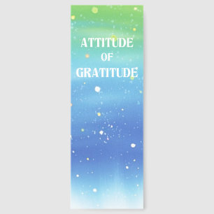 Attitude of Gratitude Saying on Starry Background Bookmarks