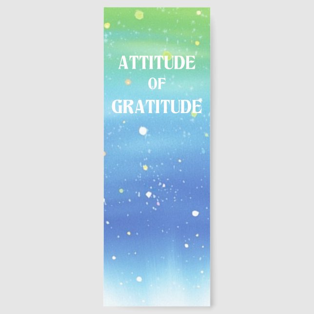 Attitude of Gratitude Saying on Starry Background Bookmarks (Front)