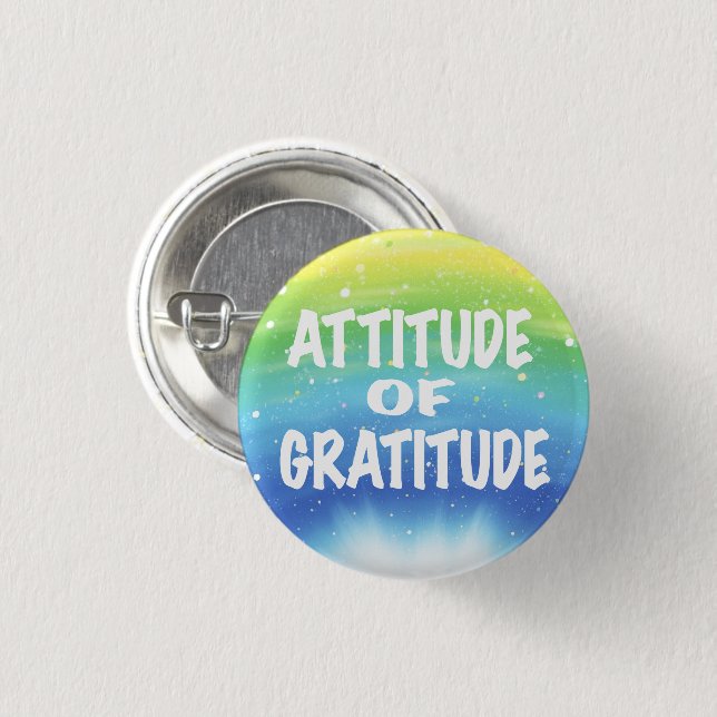 Attitude of Gratitude Starry Background Button (Front & Back)