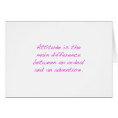 Attitude -  ordeal or adventure (Front Horizontal)