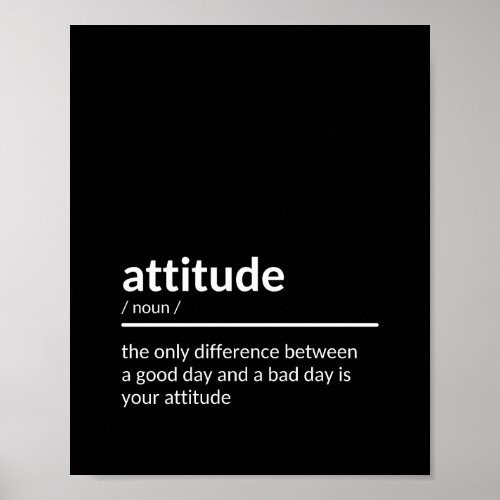  Attitude Quote Poster