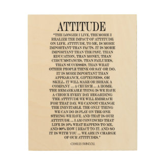 Attitude Quote Wood Wall Art