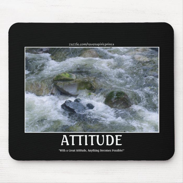 ATTITUDE River Rapids Motivational Mousepad