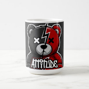 Attitude Split Bear Lightning X-Eyes Teddy Graph Coffee Mug