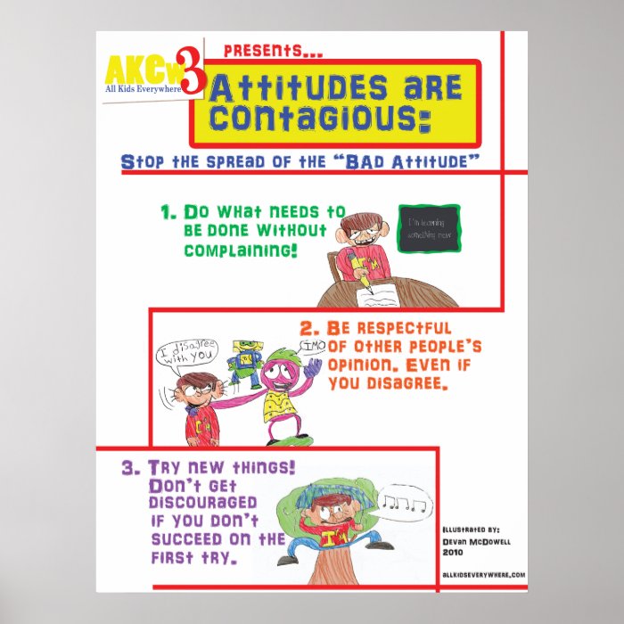 Attitudes Are Contagious Poster