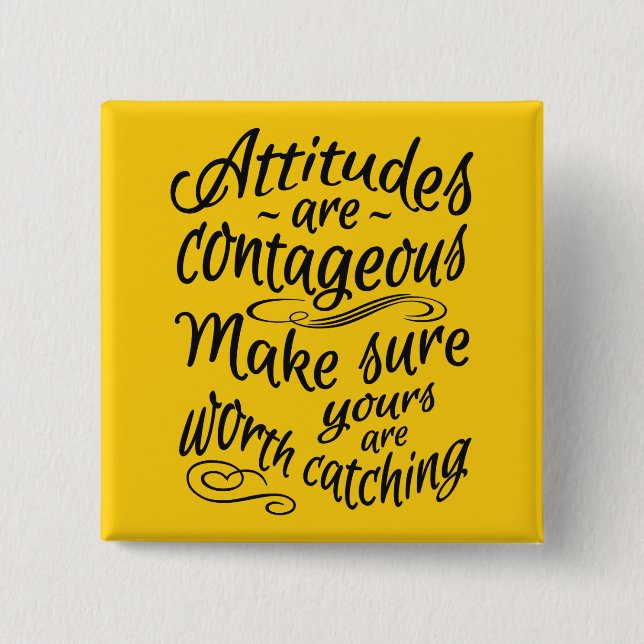 ATTITUDES custom color motivational buttons (Front)