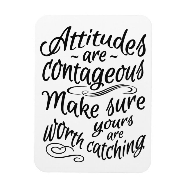 ATTITUDES custom color motivational magnet (Vertical)