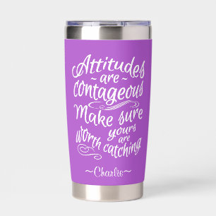 ATTITUDES custom name & color Insulated Tumbler