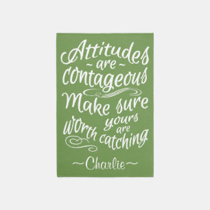 ATTITUDES custom name & color Outdoor Rug