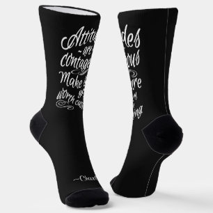ATTITUDES custom name & color Socks