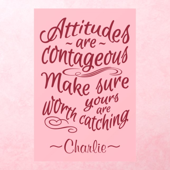 ATTITUDES custom name & color Wall Decal (Insitu 3)