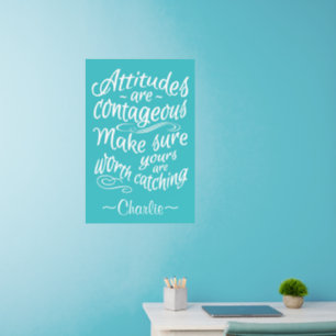 ATTITUDES custom name & color Wall Decal