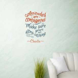 ATTITUDES custom name Wall Decal