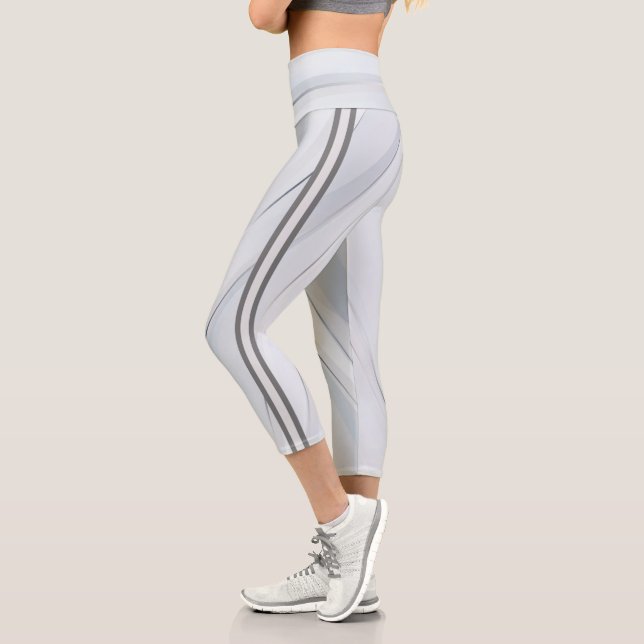 Attoni Capri Leggings High Waisted Silver  (Left)