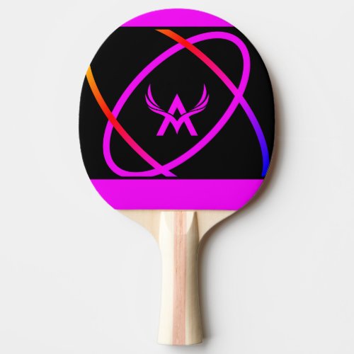 Attoni Jet Black Pink Ellipticals Table Tennis Ping Pong Paddle