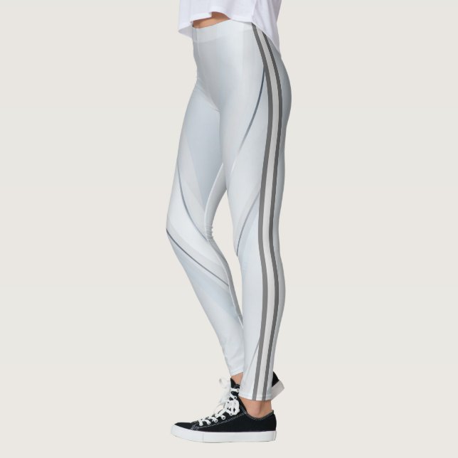 Attoni Silver Geometric Pattern  Leggings (Left)